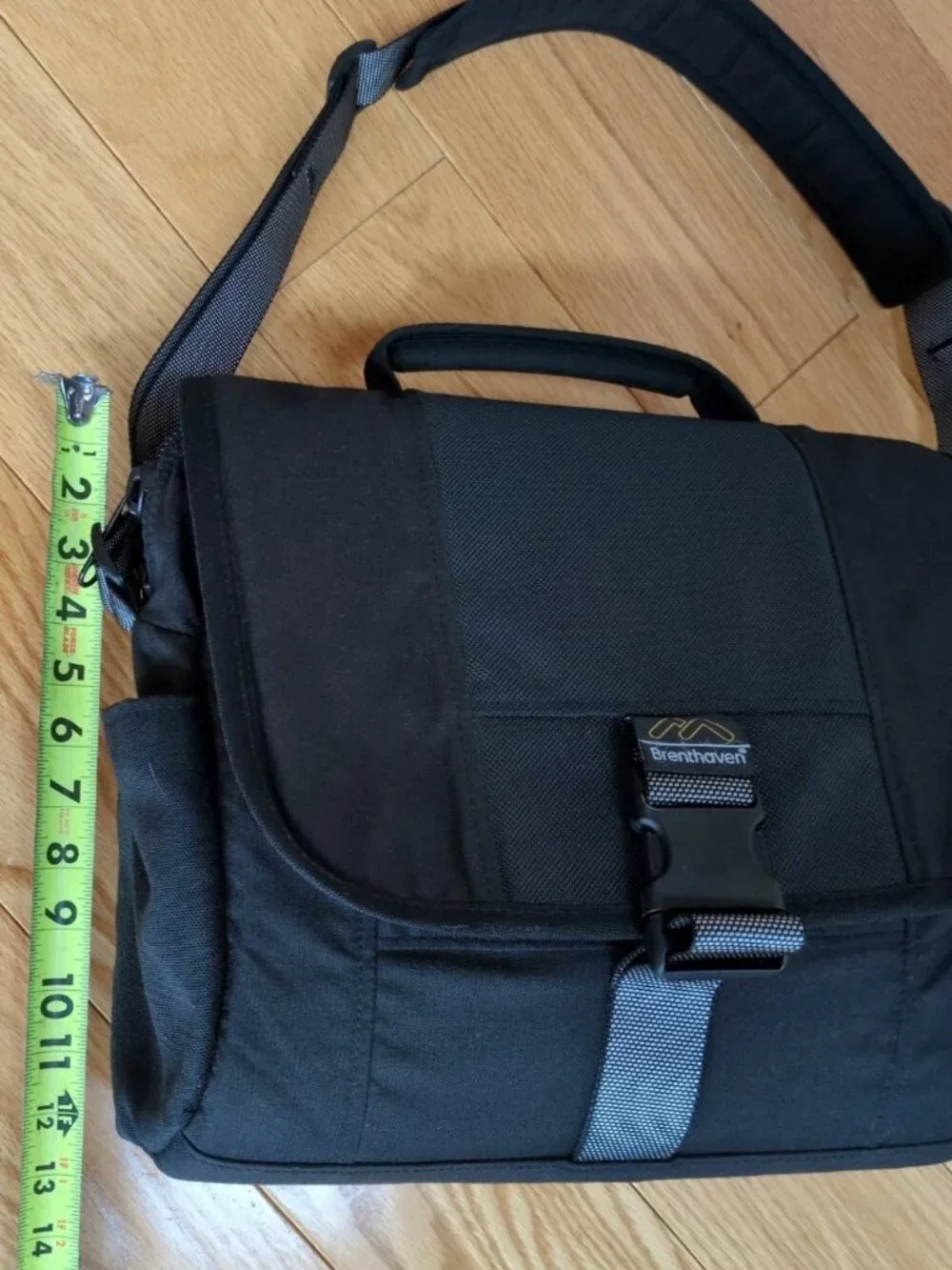 Brenthaven Laptop Messenger Bag Black Nylon 15” Computer Briefcase Shoulder USA